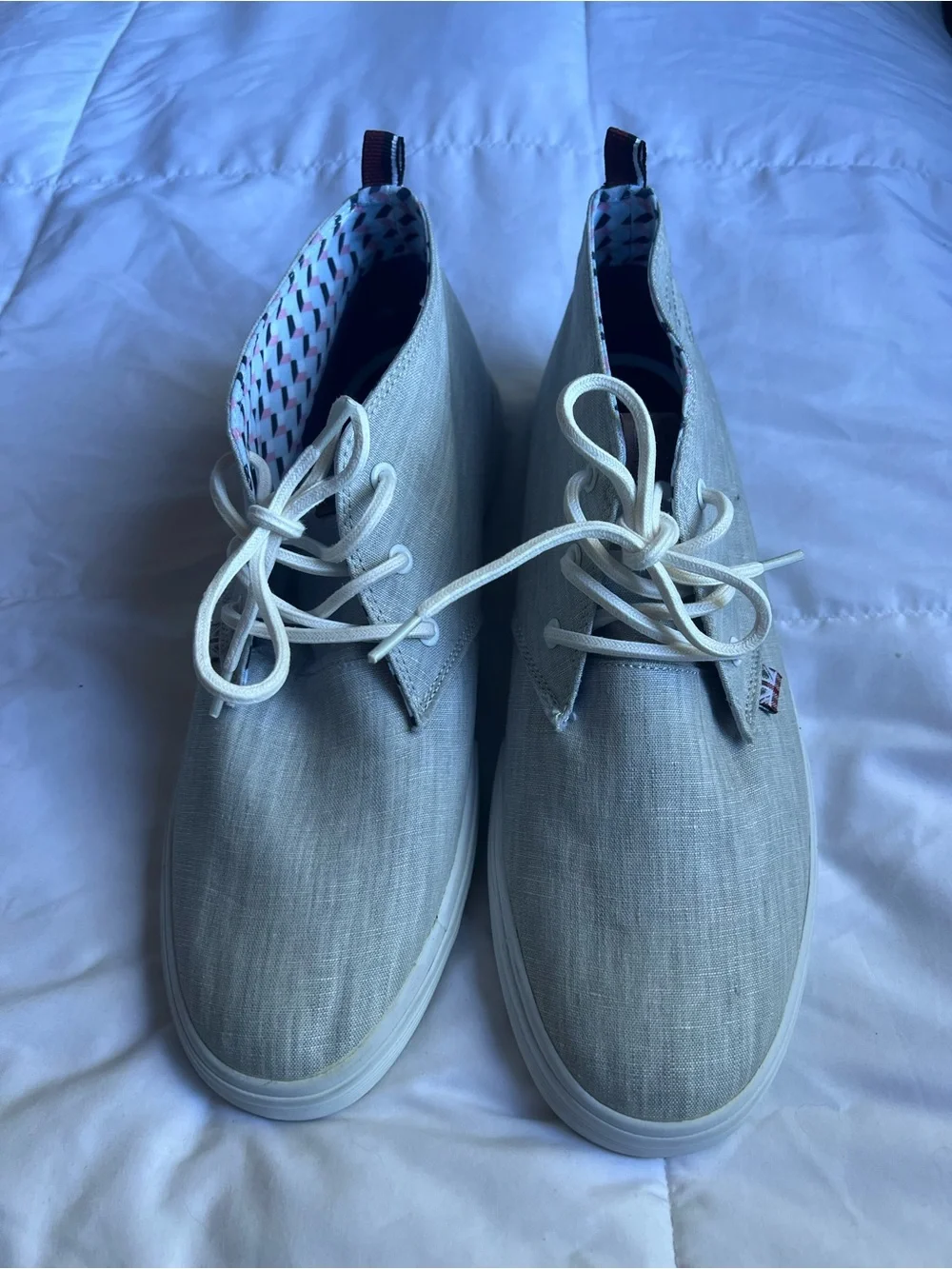Ben Sherman Men's Beige Canvas Chukka Boots